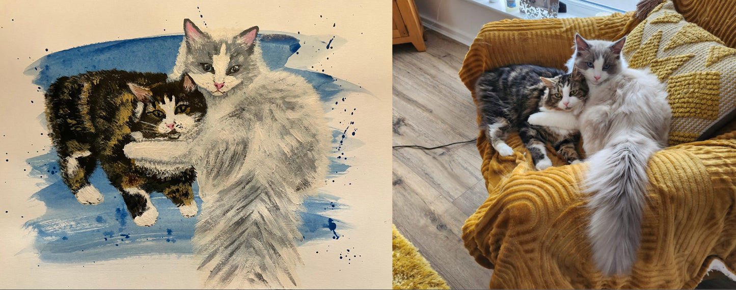 Pet Portrait - Luna & Gizmo