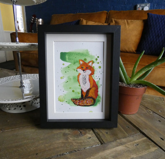 Proud Fox Original Watercolour Painting