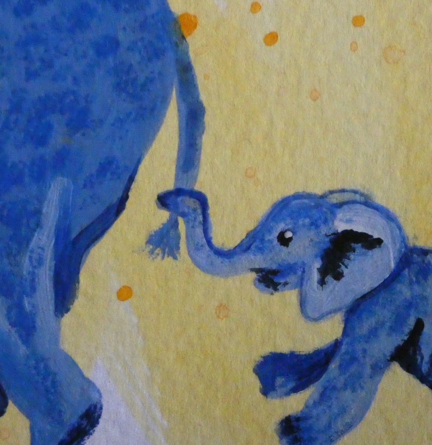 Elephant Mother and Baby Original Watercolour Painting